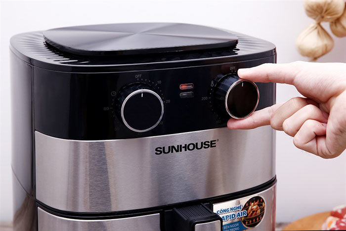 cách sử dụng nồi chiên không dầu Sunhouse