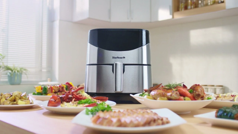 review nồi chiên không dầu Bluestone AFB-5880
